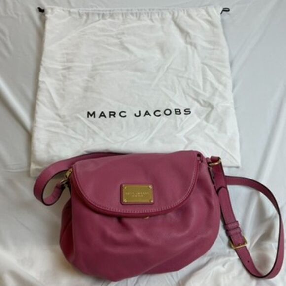 Marc By Marc Jacobs Handbags - Marc by Marc Jacobs Classic Q Natasha Pink Pebbled Leather Crossbody Bag